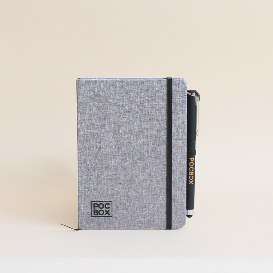 Linen Journal + Pen, Gray