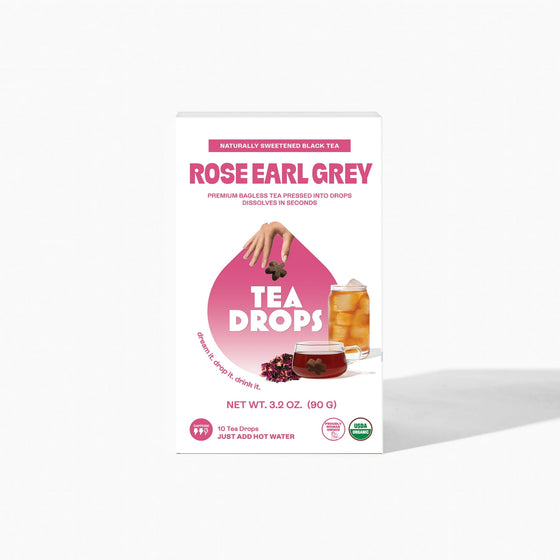 Tea Drops Rose Earl Gray Tea, 10 Count